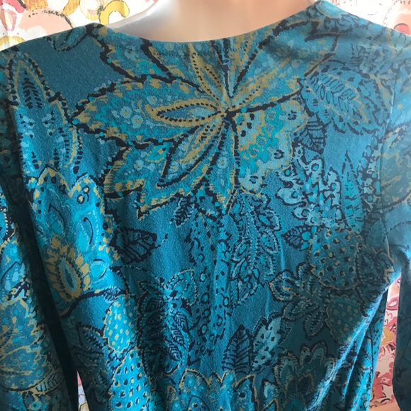 Lands' End Floral V Neck Dress - Picture 5 of 8